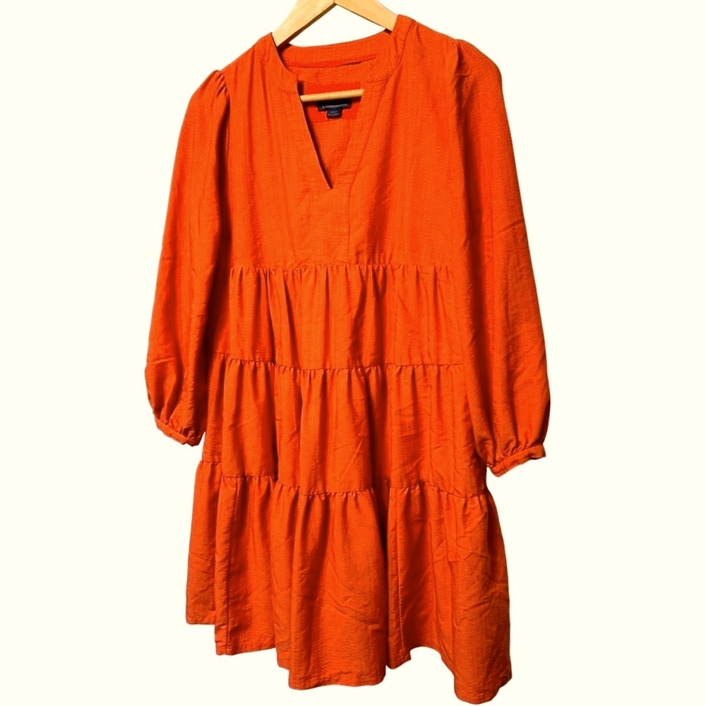 Maeve tiered long sleeve dress